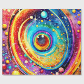 MODERN SCHATTIGE GALAXY PLANET ONTWERP CADEAUPAPIER (Vlak)