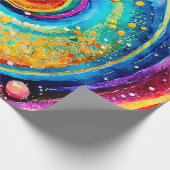 MODERN SCHATTIGE GALAXY PLANET ONTWERP CADEAUPAPIER (Hoek)