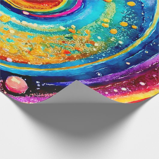 MODERN SCHATTIGE GALAXY PLANET ONTWERP CADEAUPAPIER (Hoek)