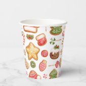 Modern Schattige Gingerbread Christmas Baby shower Papieren Bekers (Achterkant)