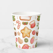 Modern Schattige Gingerbread Christmas Baby shower Papieren Bekers (Voorkant)