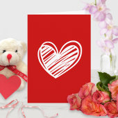 Modern Schattige Jubileum Rode Hart Valentijnsdag Kaart