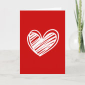 Modern Schattige Jubileum Rode Hart Valentijnsdag Kaart (Voorkant)