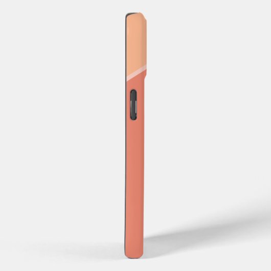 Modern Schattige Kitschy Peach Naam toevoegen Fun Case-Mate iPhone Case (Achterkant / Rechts)