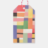 Modern Schattige Kleurenblok Pensioenfeest Dank u Cadeaulabel (Achterkant)