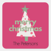 Modern Schattige kleurrijk Kerst sticker op maat (Voorkant)