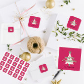 Modern Schattige kleurrijk Kerst sticker op maat