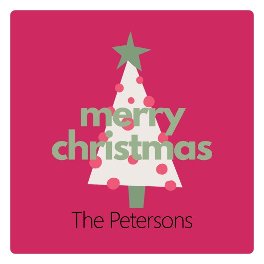 Modern Schattige kleurrijk Kerst sticker op maat