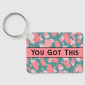 Modern Schattige kleurrijk patroon Sleutelhanger (Achterkant)