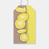 Modern Schattige Lemon Slice Sprinkle Baby shower Cadeaulabel (Achterkant)