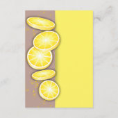 Modern Schattige Lemon Slice Sprinkle Baby shower Informatiekaartje (Achterkant)