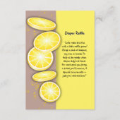 Modern Schattige Lemon Slice Sprinkle Baby shower Informatiekaartje (Voorkant)