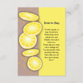 Modern Schattige Lemon Slice Sprinkle Baby shower Informatiekaartje (Voorkant)
