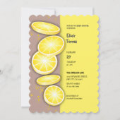 Modern Schattige Lemon Slice Sprinkle Baby shower Kaart (Voorkant)