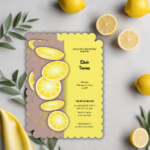 Modern Schattige Lemon Slice Sprinkle Baby shower Kaart