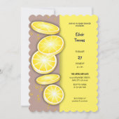 Modern Schattige Lemon Slice Sprinkle Baby shower Kaart (Voorkant)