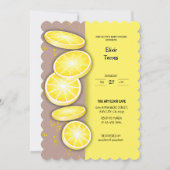 Modern Schattige Lemon Slice Sprinkle Baby shower Kaart (Voorkant)