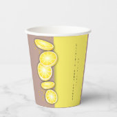 Modern Schattige Lemon Slice Sprinkle Baby shower Papieren Bekers (Voorkant)