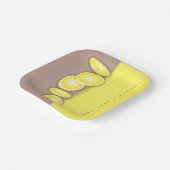 Modern Schattige Lemon Slice Sprinkle Baby shower Papieren Bordje (Gebogen)