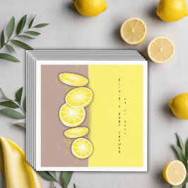 Modern Schattige Lemon Slice Sprinkle Baby shower Servet