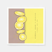 Modern Schattige Lemon Slice Sprinkle Baby shower Servet (Voorkant)