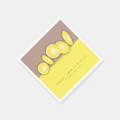 Modern Schattige Lemon Slice Sprinkle Baby shower Servet (Hoek)