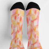 Modern Schattige Licht Roze Gele Tie Kleurstofpatr Sokken (Top)