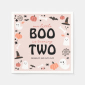 Modern Schattige Little Boo Draaien Twee 2e Verjaa Servet (Voorkant)