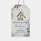 Modern Schattige nieuw huis housewarming party Cadeaulabel (Achterkant)