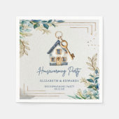 Modern Schattige nieuw huis housewarming party Servet (Voorkant)