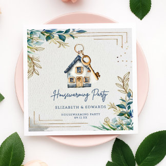 Modern Schattige nieuw huis housewarming party Servet