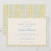 Modern  Schattige pastel Baby shower Kaart (Voorkant / Achterkant)