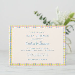 Modern  Schattige pastel Baby shower Kaart