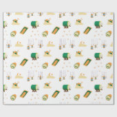 Modern Schattige Ramadan Eid Mubarak Wit Cadeaupapier (Vlak)