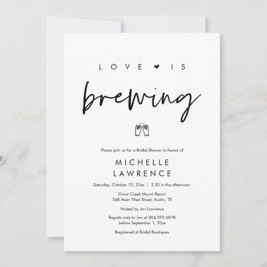 Modern Schattige romantisch bierfeest Vrijgezellen Kaart (Voorkant)