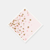 Modern Schattige Roze Gouden Glitter Verjaardagsfe Servet (Hoek)