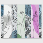 Modern, Schattige, stijlvol, geometrisch, inpakpap Cadeaupapier (Vlak)