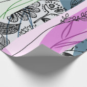 Modern, Schattige, stijlvol, geometrisch, inpakpap Cadeaupapier (Hoek)