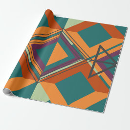 Modern, Schattige, stijlvol, geometrisch inpakpapi Cadeaupapier