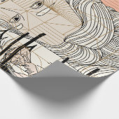 Modern, Schattige, stijlvol, geometrisch inpakpapi Cadeaupapier (Hoek)