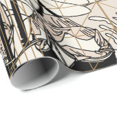 Modern, Schattige, stijlvol, geometrisch inpakpapi Cadeaupapier (Rol Hoek)