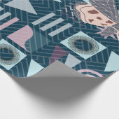 Modern, Schattige, stijlvol, geometrisch inpakpapi Cadeaupapier (Hoek)