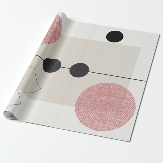 Modern, Schattige, stijlvol, geometrisch inpakpapi Cadeaupapier (Uitgerold)