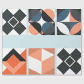 Modern, Schattige, stijlvol, geometrisch inpakpapi Cadeaupapier (Vlak)