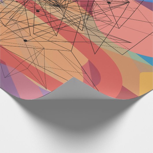 Modern, Schattige, stijlvol, geometrisch inpakpapi Cadeaupapier (Hoek)