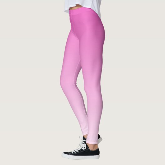 Modern Schattige Stijlvolle Sjabloon Vrouwen Roze  Leggings (Links)