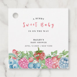 Modern Schattige Wild Berry Sweet Baby shower Bedankjes Labels