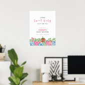 Modern Schattige Wild Berry Sweet Baby shower Welk Poster (Thuiskantoor)