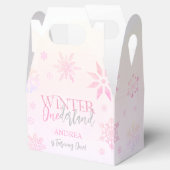 Modern Schattige Winter ONEderland Roze Eerste Ver Bedankdoosjes (Geopend)