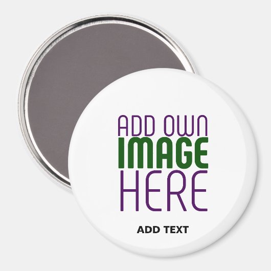 MODERN SCHATTIGE WIT AFBEELDING TEKST SJABLOON GRO MAGNEET (Voorkant / Achterkant)